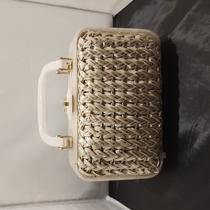 Vintage Wicker & Lucite Handbag